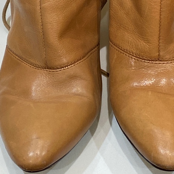 Nine West leather with Rabbit hair fur trim boots. - Picture 6 of 17